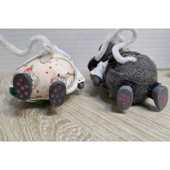 Vintage Wooden Christmas Ornaments Hand Painted Old Design Collectible Holiday - Picture 15 of 15